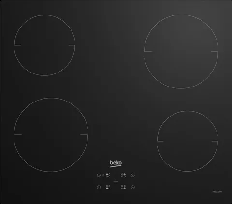 Beko HII64401QT - Piano cottura induzione, 4 fuochi, 59x52 cm, Nero