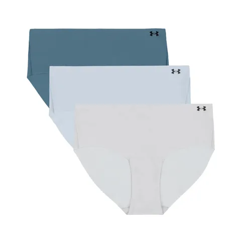 Under Armour Confezione da 3 Slip Hipster da Donna Pure Stretch - Invisibili, Senza Cuciture, Non Lascia segni, Ultraleggeri, Comfort Tutto Il Giorno