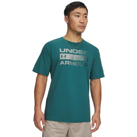 Under Armour UA Team Issue Wordmark SS - Verde Rastrelliera / / Verde Arden - XS