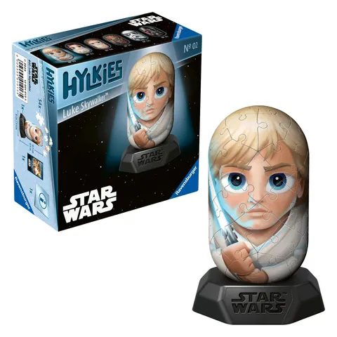 Ravensburger - Puzzle 3D, Hylkies Luke Skywalker, Star Wars, Puzzle per Adulti e Bambini