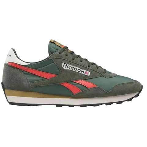 Reebok Scarpe da Ginnastica Unisex Aztec II, Grit Green Semi Orange Flare Alabastro, 40.5