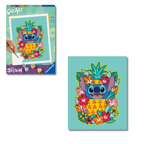 Ravensburger CreArt: Stitch - Dipingere con i Numeri Adulti, Attività Creativa e
