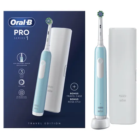 Oral-B Spazzolino Elettrico Ricaricabile Pro Series 1 Blu con 1 Testina di Ricambio + 1