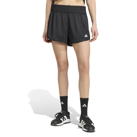 adidas Donna Pacer Essentials Knit High-Rise Shorts, Black, XS 5 inch