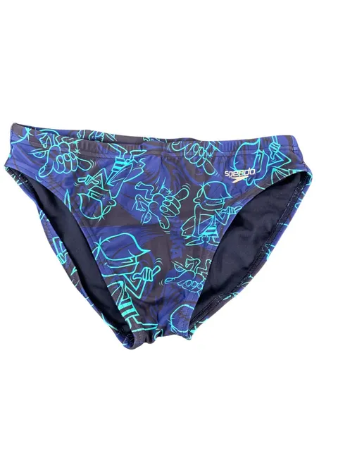 Speedo Print Beachstar Brief 2" Costume a Slip per Uomo, Hapuna Blue, 38