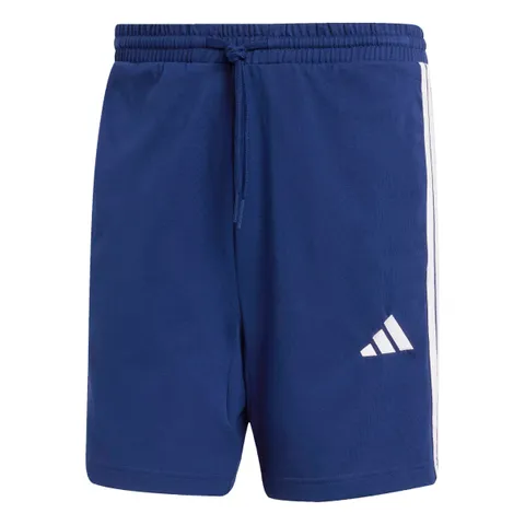 adidas Uomo Essential Three Stripes Single Jersey Short 7In Shorts, Dark Blue/White, XS