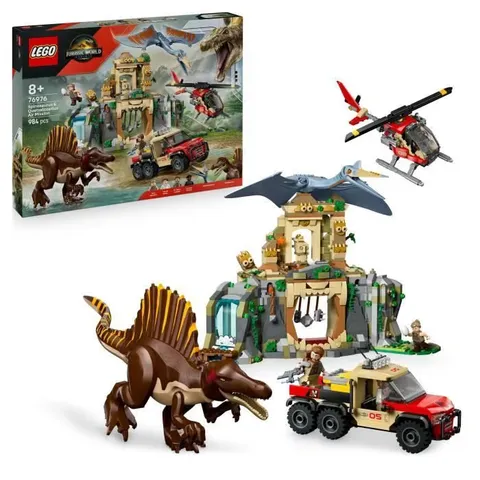 LEGO Jurassic World Missione Aerea con Spinosauro e Quetzalcoatlus - Include 2 Dinosauri