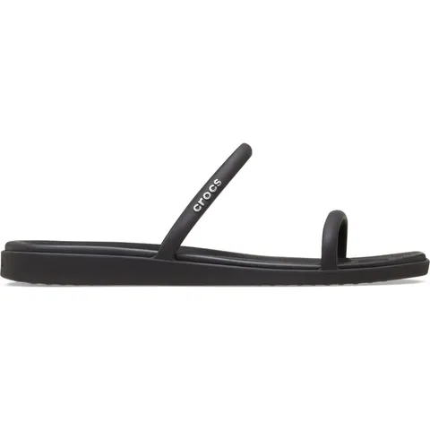 Crocs Sandali bassi da donna Miami con due cinturini, nero, 39, Nero, 38/39 EU