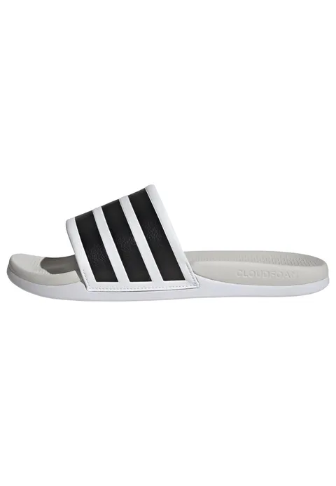adidas Unisex - Adulto Adilette Comfort 2.0 Slides Sandal, Ftwr White/Core Black/Crystal