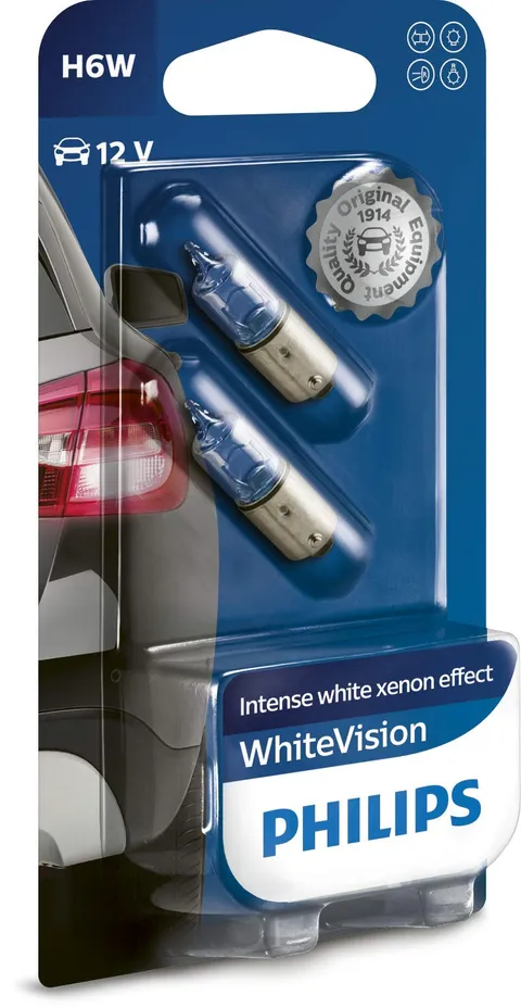 Philips WhiteVision H6W Lampada Auto Xenon