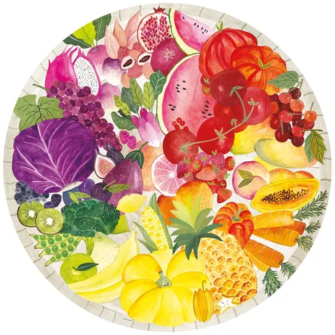 Ravensburger - Puzzle 500 Pezzi Frutta E Verdura | Puzzle Per Adulti 500 Pezzi | Puzzle