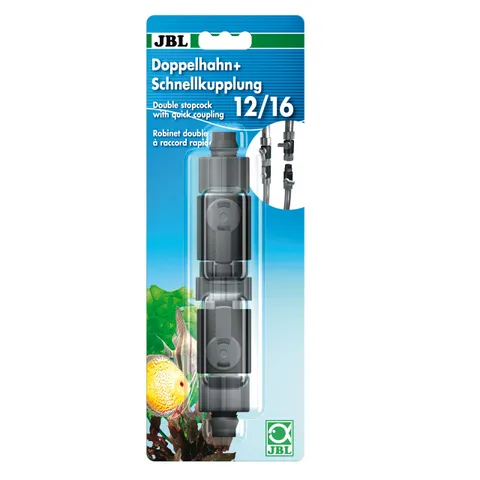 JBL Rubinetto Doppio - Attacco rapido 12/16 per tubi acquario