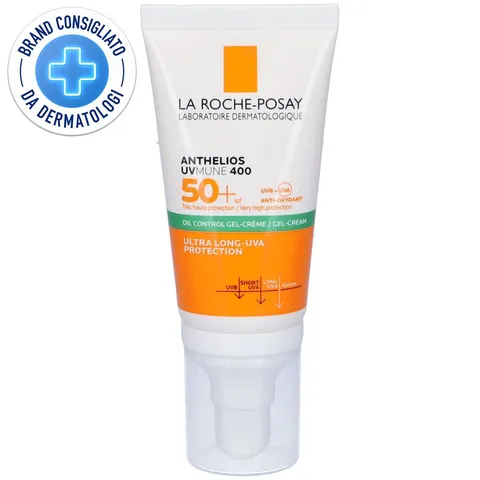 La Roche-Posay Anthelios, Gel Crema Solare Tocco Secco SPF50+, Per Pelli Miste a Tendenza