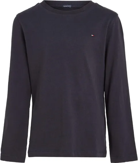Tommy Hilfiger Bambino Maglietta Maniche Lunghe Basic, Blu (Sky Captain), 12 Mesi