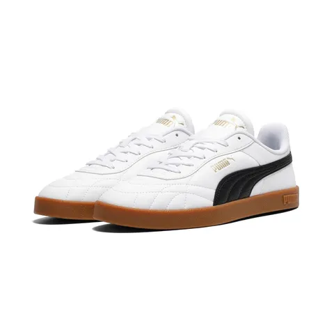 PUMA Unisex Club II Indoor Sneaker, White Black Gum, 42,5 EU, Puma White PUMA Black Gum