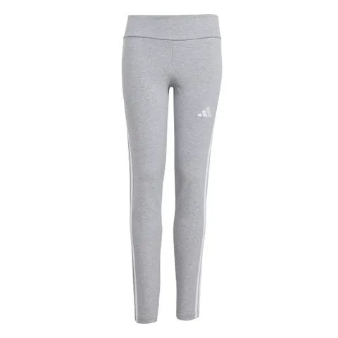 adidas Bambine e ragazze Essentials 3 Stripes Leggings Tights, medium grey heather/white