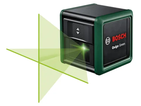 Bosch livella laser a croce Quigo Green con treppiede (laser verde per una migliore