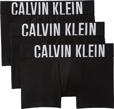Calvin Klein Trunk 3Pk 000Nb3608A, Boxer, Uomo, Nero (Black/Black/Black), S