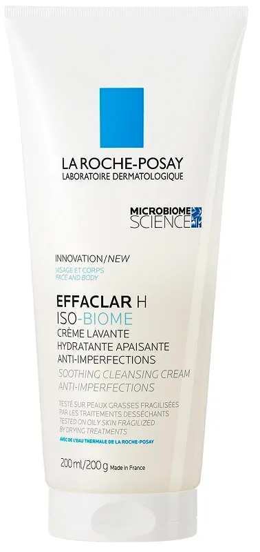 La Roche-Posay Effaclar H Iso-Biome, Crema Detergente, Deterge e Idrata la Pelle