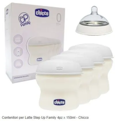 Chicco Contenitori Latte Materno 4 Pezzi