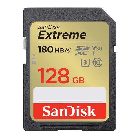 SanDisk 128GB Extreme scheda SDHC + RescuePro Deluxe fino a 180 MB/s UHS-I Class 10 U3 V30