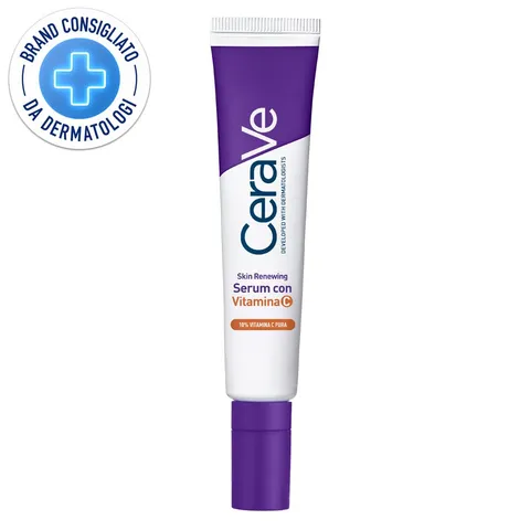 CeraVe Skin Renewing Siero Vitamina C, Con 10% Vitamina C Pura, 3 Ceramidi Essenziali