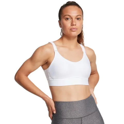 UA Infinity Mid 2.0 Reggiseno - Bianco/Bianco - S D-DD