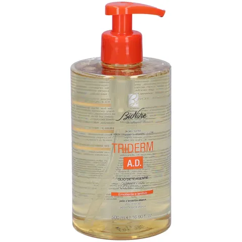 BioNike Triderm A.D. - Olio Doccia Emolliente e Lenitivo, Detergente Micellare Corpo con