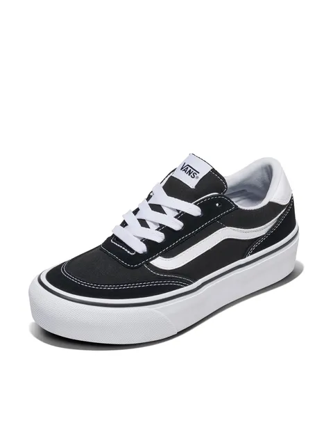 Vans Brooklyn LS Platform, Scarpe da Ginnastica Donna, Suede And Black And White, 36.5 EU