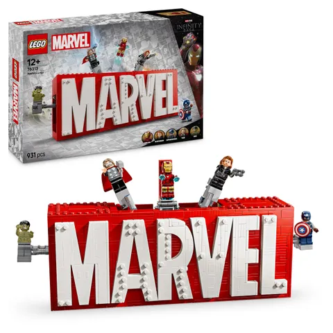LEGO Logo e Minifigure Marvel - Modellino da Costruire con Supereroi Leggende di Hulk