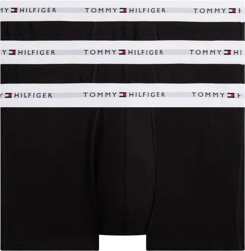 Tommy Hilfiger 3P WB Boxer da Uomo Black/Black/Black XS