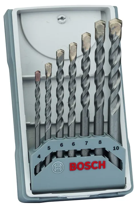Bosch 2 607 017 082, Set Punte per Trapani, 7 Pezzi, Grigio, Argento/Grigio, Diametro