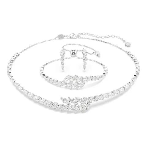 Swarovski Set Mesmera, Set (3), Taglio Marquise, Bianco, Placcato rodio