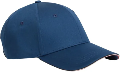 Tommy Hilfiger Cappellino da Uomo TH Corporate in Cotone a 6 Pannelli Am0Am12035, Blu