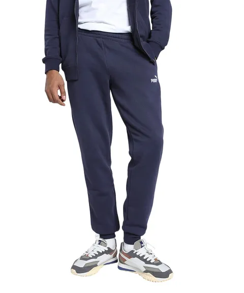 PUMA Ess No. 1 Logo Sweatpants FL cl, Pantaloni Lavorati a Maglia Uomo, New Navy, M