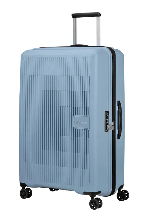 American Tourister Aerostep - Spinner L, Valigia Espandibile, 77 cm, 101.5/109 L, Grigio