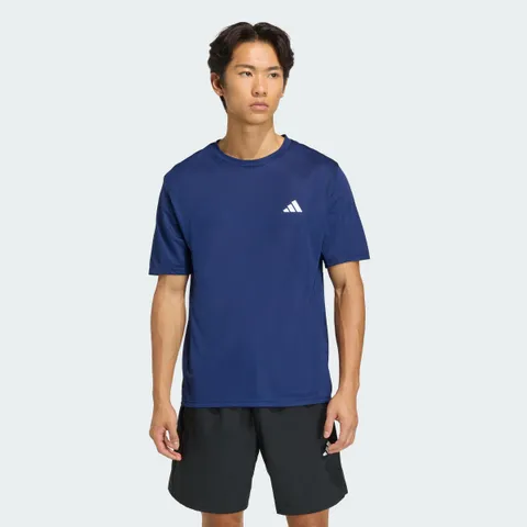 adidas Uomo Workout Essentials Base Shirt, Dark Blue, XL
