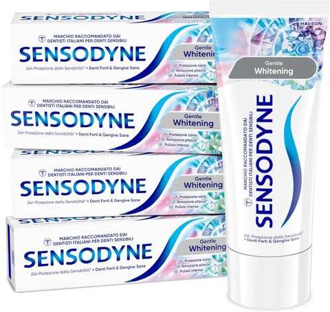 Sensodyne Gentle Whitening Dentifricio Per Denti Sensibili, Contribuisce A Denti Forti E
