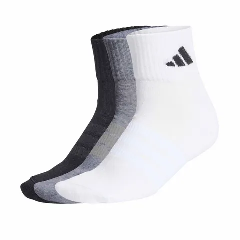 adidas Unisex - Adulto Cushioned Sportswear Ankle Socks 3 Pair Pack, medium grey