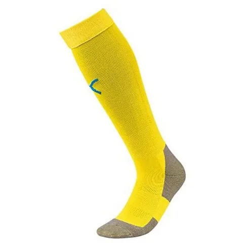 Puma Team Liga Socks Core Calzettoni da Calcio, Giallo (Cyber Yellow/Electric Blue