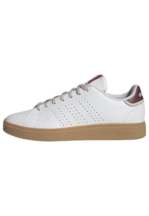 adidas Uomo Advantage Base 2.0 Shoes, Ftwr White/Ftwr White/Shadow Red, 40 EU