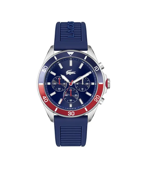 Lacoste Orologio con Cronografo al Quarzo da Uomo Collezione Tiebreaker con Cinturino in