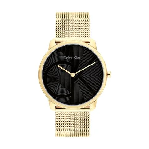 Calvin Klein Orologio Con Movimento Al Quarzo A Due Lancette da Donna Collezione CK ICONIC con Cinturino in Maglia Metallica in Acciaio Inossidabile di Colore Dorato - 25300016