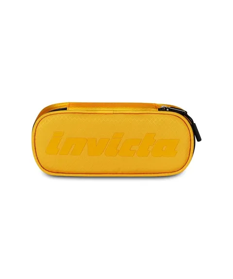 Invicta Portapenne Scuola Led, Giallo, Taschino Interno con Zip e Passanti Elastici