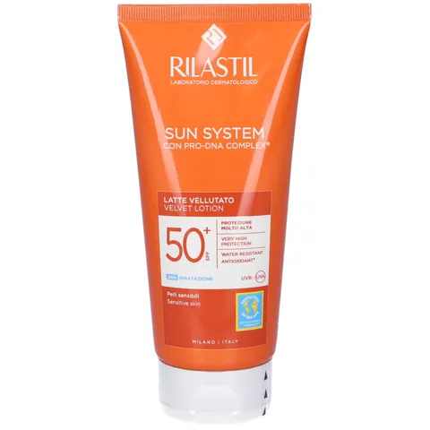 Rilastil Sun System Latte Vellutato, Emulsione Fluida dalla Texture Vellutata per Pelli