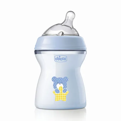 Chicco Natural Feeling Biberon Anticolica 2 Mesi + da 250 ml, Biberon con Tettarella in