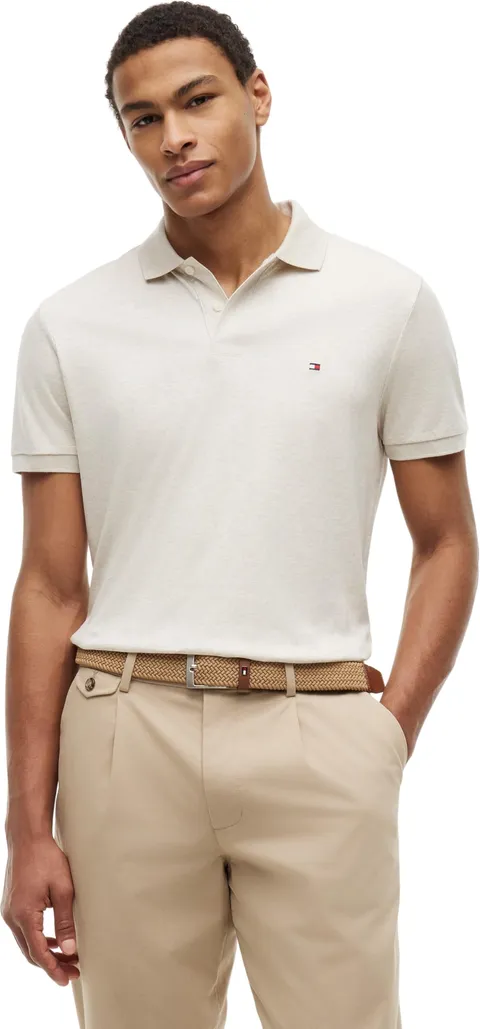 Tommy Hilfiger Uomo Maglietta Polo Maniche Corte Liquid Cotton con Chiusura con Bottoni