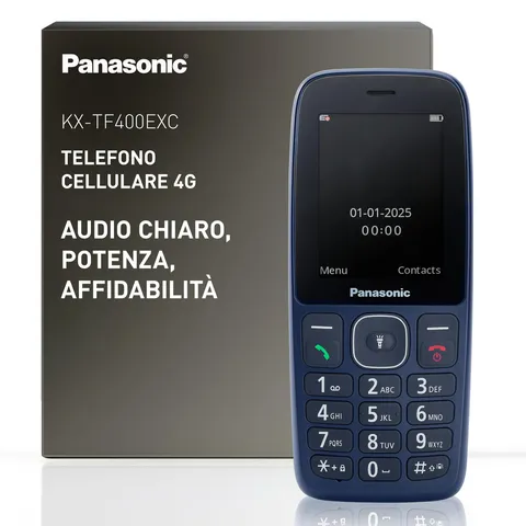 Panasonic KX-TF400EXC Telefono Cellulare 4G, VoLTE, Autonomia affidabile fino a 280 ore