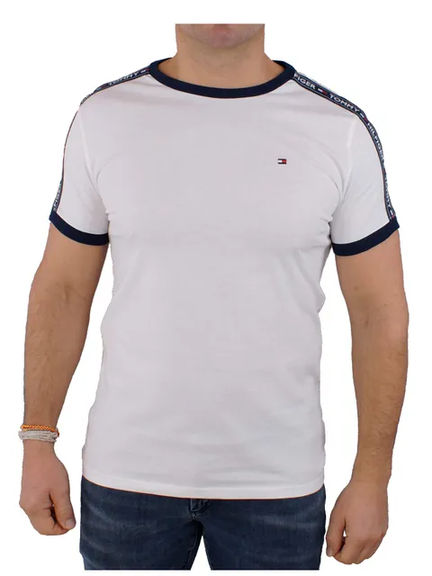 Tommy Hilfiger RN Tee SS Um0um00562, Magliette a Maniche Corte Uomo, Bianco (White), S