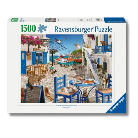 Ravensburger - Puzzle 1500 Pezzi Mykonos, Grecia, Puzzle Adulti 14+ 80x60cm